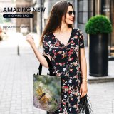 Yanfind Shopping Bag for Ladies Insect Resting Pond Plant Mass Dragonflies Damseflies Invertebrate Pest Organism Macro Reusable Multipurpose Heavy Duty Grocery Bag for Outdoors.