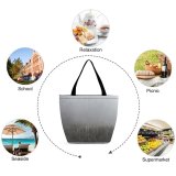 Yanfind Shopping Bag for Ladies Grey Fog Flora Grass Plant Mist Buckhorn United States Outdoors Tree Reusable Multipurpose Heavy Duty Grocery Bag for Outdoors.