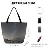 Yanfind Shopping Bag for Ladies Grey Outdoors Outer Space Nebula Astronomy Universe Brecon Uk HQ Night Milky Reusable Multipurpose Heavy Duty Grocery Bag for Outdoors.