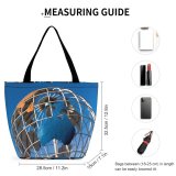 Yanfind Shopping Bag for Ladies Globe Planet Grid Sky Australia Pacific Sculpture Continent Continents Longitude Reusable Multipurpose Heavy Duty Grocery Bag for Outdoors.