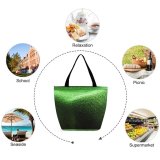 Yanfind Shopping Bag for Ladies Hill Carpet Light Grass Texture Baize Woven Fabric Artificial Turf Plant Woolen Reusable Multipurpose Heavy Duty Grocery Bag for Outdoors.