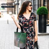 Yanfind Shopping Bag for Ladies Grass Butterfly Bug Insect Wing Perched Field Garden Outdoors Grey Reusable Multipurpose Heavy Duty Grocery Bag for Outdoors.