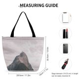 Yanfind Shopping Bag for Ladies Grey Outdoors Range Peak Zealand Milford Sound Southland Slope Birds Cliff Reusable Multipurpose Heavy Duty Grocery Bag for Outdoors.