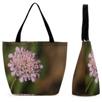 Yanfind Shopping Bag for Ladies Flower Violet Flowering Plant Botany Spring Petal Wildflower Macro Reusable Multipurpose Heavy Duty Grocery Bag for Outdoors.