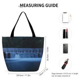 Yanfind Shopping Bag for Ladies Time Exposure Waterfall Resources Natural Landscape Watercourse Feature River Reusable Multipurpose Heavy Duty Grocery Bag for Outdoors.
