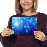 yanfind A5 - Blue Playing Card Pattern Poker Art Print 21 x 14.8cm 280gsm satin gloss photo paper