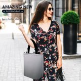 Yanfind Shopping Bag for Ladies Grey Outdoors Fog Birds Mist Lake Public Domain Reusable Multipurpose Heavy Duty Grocery Bag for Outdoors.