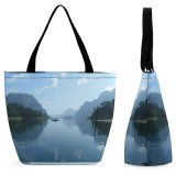 Yanfind Shopping Bag for Ladies Adventure Boat Lake Kayak Reusable Multipurpose Heavy Duty Grocery Bag for Outdoors.
