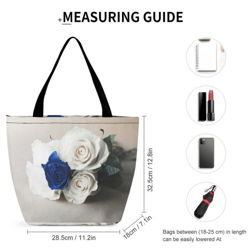 Yanfind Shopping Bag for Ladies Flower Plant Rose Arrangement Bouquet Cool Amazing Valentines Beautiful Creative Reusable Multipurpose Heavy Duty Grocery Bag for Outdoors.