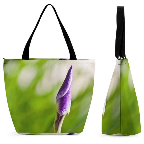 Yanfind Shopping Bag for Ladies Flower Portland Love Floral Purple Bloom Daytime But Focus Foreground Plants Nobody Reusable Multipurpose Heavy Duty Grocery Bag for Outdoors.
