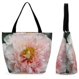Yanfind Shopping Bag for Ladies Flower Peony Plant Rose Pollen Stock Reusable Multipurpose Heavy Duty Grocery Bag for Outdoors.
