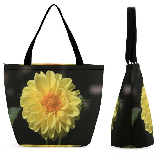 Yanfind Shopping Bag for Ladies Flower Dahlia Plant Anther Petal Daisies Daisy Asteraceae Pollen Photo Reusable Multipurpose Heavy Duty Grocery Bag for Outdoors.