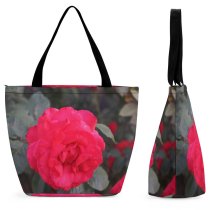 Yanfind Shopping Bag for Ladies Geranium Flower Plant Rose Petal Public Domain Reusable Multipurpose Heavy Duty Grocery Bag for Outdoors.
