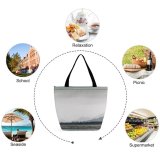 Yanfind Shopping Bag for Ladies Grey Outdoors Field Grassland Countryside Land Landscape Hills Storm Sky Reusable Multipurpose Heavy Duty Grocery Bag for Outdoors.
