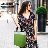 Yanfind Shopping Bag for Ladies Grass Field Copyspace Farm Crop Natural Sky Grassland Lawn Pasture Meadow Reusable Multipurpose Heavy Duty Grocery Bag for Outdoors.