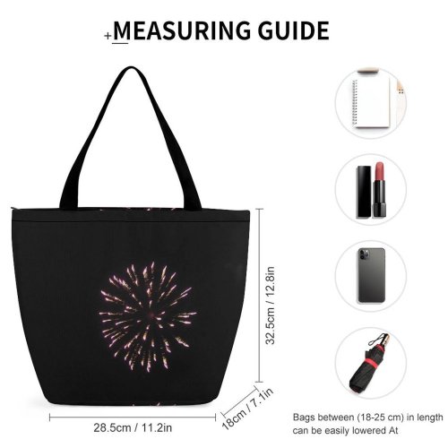 Yanfind Shopping Bag for Ladies Th Bang Birthday Explosion Fireworks July States Sprankling Sprankles Fire Firework Reusable Multipurpose Heavy Duty Grocery Bag for Outdoors.