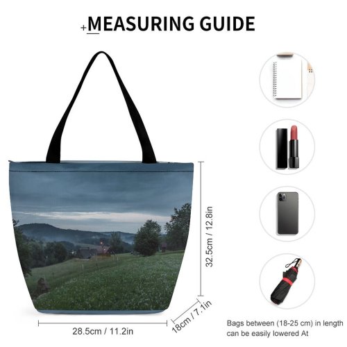 Yanfind Shopping Bag for Ladies Grass Plant Field Outdoors Grassland Grey Summer Hinterhermsdorf Sebnitz Deutschland Countryside Abies Reusable Multipurpose Heavy Duty Grocery Bag for Outdoors.