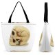 Yanfind Shopping Bag for Ladies Halloween Skull Decor Decoration Scary Skeleton Bones Fake Haunted Death Dead Poison Reusable Multipurpose Heavy Duty Grocery Bag for Outdoors.
