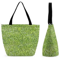 Yanfind Shopping Bag for Ladies Grass Lawn Garden Texture Plant Australia Depth Field Land Meadow Reusable Multipurpose Heavy Duty Grocery Bag for Outdoors.