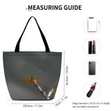 Yanfind Shopping Bag for Ladies Insect Eastern Amber Wing Resting Branch Dragonflies Damseflies Macro Invertebrate Organism Reusable Multipurpose Heavy Duty Grocery Bag for Outdoors.