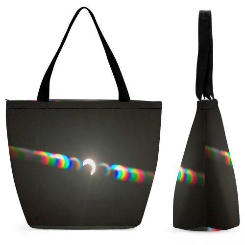 Yanfind Shopping Bag for Ladies Light Lighting Visual Technology Darkness Night Optoelectronics Reusable Multipurpose Heavy Duty Grocery Bag for Outdoors.
