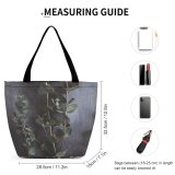Yanfind Shopping Bag for Ladies Grey Foliage Branch Leaves Tree Eucalyptus Stem HQ Backdrop Flatlay Plant Creative Reusable Multipurpose Heavy Duty Grocery Bag for Outdoors.