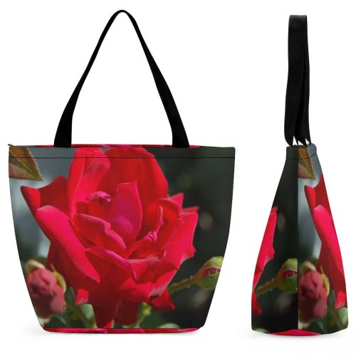 Yanfind Shopping Bag for Ladies Flowers Zen Wild Live Flower Petal Flowering Plant Garden Reusable Multipurpose Heavy Duty Grocery Bag for Outdoors.