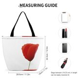 Yanfind Shopping Bag for Ladies Flower Space Copyspace Poppy Lilly Rose Flowers Petal Coquelicot Plant Corn Tulip Reusable Multipurpose Heavy Duty Grocery Bag for Outdoors.
