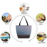 Yanfind Shopping Bag for Ladies Grey Outdoors Fog Landscape Uk Panoramic Scenery Mist Fairbourne Nervum United Reusable Multipurpose Heavy Duty Grocery Bag for Outdoors.
