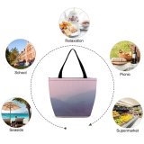 Yanfind Shopping Bag for Ladies Grey Fog Mist Outdoors Fairbourne Uk Smog Wales Early Morning Landscape Reusable Multipurpose Heavy Duty Grocery Bag for Outdoors.