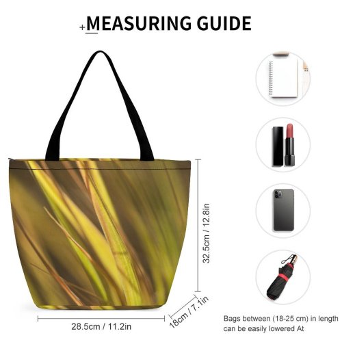 Yanfind Shopping Bag for Ladies Grass Flora Plant Park City United States Grain Produce Vegetable Wheat Utah Reusable Multipurpose Heavy Duty Grocery Bag for Outdoors.