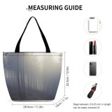 Yanfind Shopping Bag for Ladies Grey Fog Outdoors Mist Góry Sowie Bielawa Polska Tree Forest Foggy Creative Reusable Multipurpose Heavy Duty Grocery Bag for Outdoors.