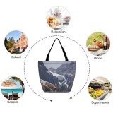Yanfind Shopping Bag for Ladies Snow Big Patagonia Climbing Top Argentina Force Strong Could Wind Reusable Multipurpose Heavy Duty Grocery Bag for Outdoors.