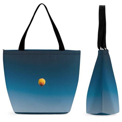 Yanfind Shopping Bag for Ladies Hot Balloon Sonoma County Classic Windsor United States Aircraft Transportation Sky Reusable Multipurpose Heavy Duty Grocery Bag for Outdoors.