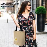 Yanfind Shopping Bag for Ladies Flower Plant Daisy Daisies Anther Petal Pasture Song Farm Ridge Road Reusable Multipurpose Heavy Duty Grocery Bag for Outdoors.