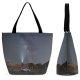Yanfind Shopping Bag for Ladies Adventure Evening Travel Leisure Hills Flashlight Light Stellar Nighttime Outdoors Starry SUV Reusable Multipurpose Heavy Duty Grocery Bag for Outdoors.