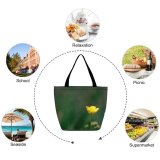 Yanfind Shopping Bag for Ladies Flower Petal Plant Flowering Grass Spring Leaf Reusable Multipurpose Heavy Duty Grocery Bag for Outdoors.
