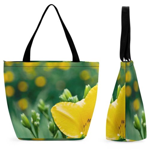 Yanfind Shopping Bag for Ladies Flower Flora Lily Plant Botanic Garden Wrocaw Poland Floral Petal Gladiolus Reusable Multipurpose Heavy Duty Grocery Bag for Outdoors.