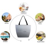 Yanfind Shopping Bag for Ladies Grey Fog Ruby Beach Forks United States Mist Cloud Friends Damp Chill Reusable Multipurpose Heavy Duty Grocery Bag for Outdoors.