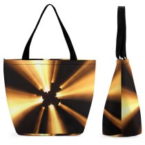 Yanfind Shopping Bag for Ladies Light Space Cosmos Playing with Christmas Abstract Explosion Universe Galaxy Reusable Multipurpose Heavy Duty Grocery Bag for Outdoors.