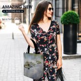 Yanfind Shopping Bag for Ladies Frog Frogs Zaba Zaby TRUE Toad Bullfrog Amphibian Wildlife Pond Organism Reusable Multipurpose Heavy Duty Grocery Bag for Outdoors.