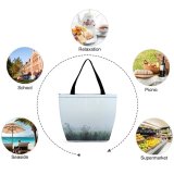 Yanfind Shopping Bag for Ladies Grey Fog Outdoors Mist Stanley Cottages Margaret Street Felixstowe United Reusable Multipurpose Heavy Duty Grocery Bag for Outdoors.