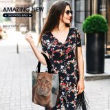 Yanfind Shopping Bag for Ladies Young Pet Funny Kitten Portrait Curiosity Cute Ginger Staring Sit Cat Reusable Multipurpose Heavy Duty Grocery Bag for Outdoors.