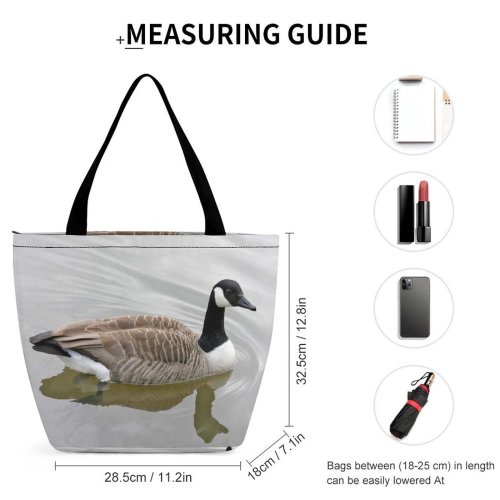 Yanfind Shopping Bag for Ladies Bird Thames Duck London Regal Windsor Graceful Vertebrate Goose Beak Reusable Multipurpose Heavy Duty Grocery Bag for Outdoors.