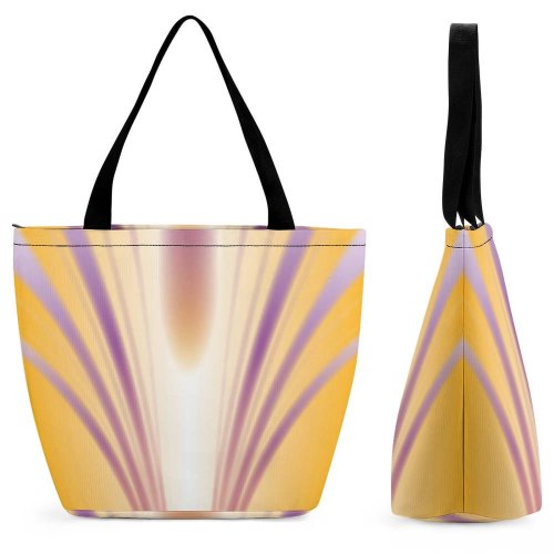 Yanfind Shopping Bag for Ladies Flower Light Violet Excitement Purple Design Plant Graphics Reusable Multipurpose Heavy Duty Grocery Bag for Outdoors.