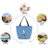 Yanfind Shopping Bag for Ladies Frog Jumper Eyes Legs Amphibian Pond Grass Sky Reptile Copyspace Sculpture Reusable Multipurpose Heavy Duty Grocery Bag for Outdoors.