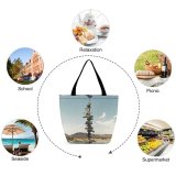 Yanfind Shopping Bag for Ladies Adventure Desert Landscape Daylight Sky Leisure Sand Dry Driving Explore Directions Signages Reusable Multipurpose Heavy Duty Grocery Bag for Outdoors.