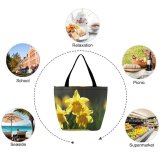 Yanfind Shopping Bag for Ladies Flower Flowers Outdoors Light Park Flowering Plant Petal Narcissus Spring Amaryllis Reusable Multipurpose Heavy Duty Grocery Bag for Outdoors.