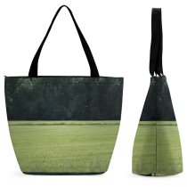 Yanfind Shopping Bag for Ladies Grass Plant Field Land Outdoors Vegetation Lawn Forest Tree Woodland Public Domain Reusable Multipurpose Heavy Duty Grocery Bag for Outdoors.
