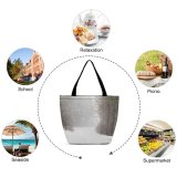 Yanfind Shopping Bag for Ladies Grey Outdoors Snow Blizzard Storm Winter Reusable Multipurpose Heavy Duty Grocery Bag for Outdoors.